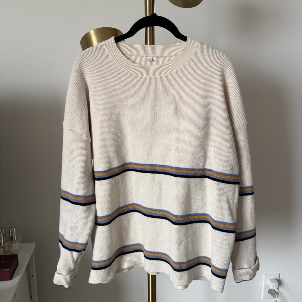Cream Striped Sweater